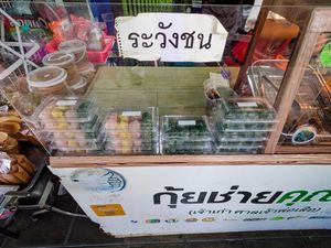 Some of today's offerings at All Vegan Dumplings at All Vegan Dumplings  in Bangkok