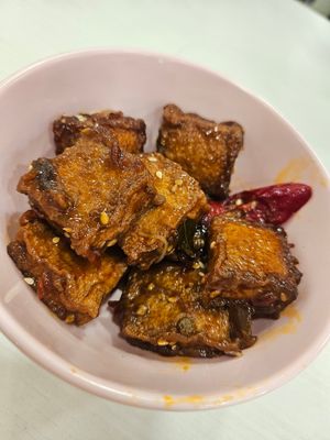 $1.50 fried Beancurd with sauce ~ 19/11/23 at E Veg Vegetarian -  益素食 - Pioneer Mall in West Singapore