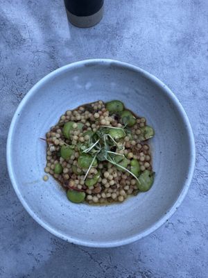 4 course vegan menu with “real” dishes (2nd course)  at Restaurant l'Agastache in Volnay