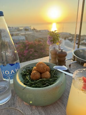 Potato croquettes   at Oia Gefsis in Oia