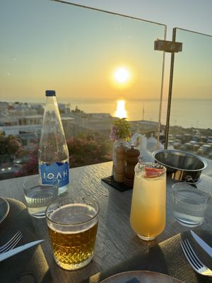 The view 😍  at Oia Gefsis in Oia