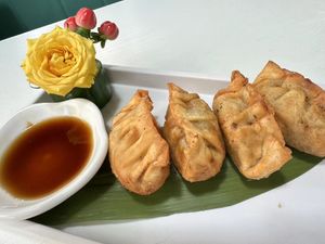 Japanese half fried dumplings  at Kindness Gather - 慈素小聚 in Kowloon