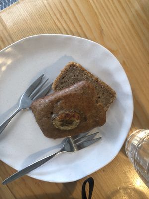 Banana cake (vegan) at Postal Service in Auckland