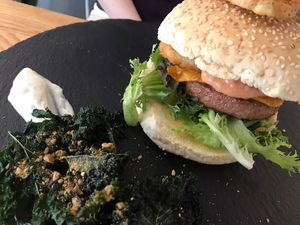 Vegan beef burger   at Postal Service in Auckland