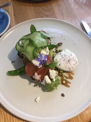 Smashed avocado at Postal Service in Auckland