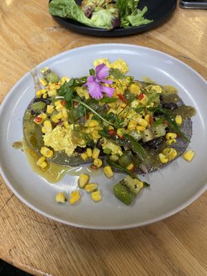 Huevos rancheros - with tofu to be vegan  #Veganuary at Postal Service in Auckland