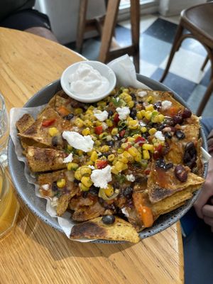 Vegan nachos at Postal Service in Auckland