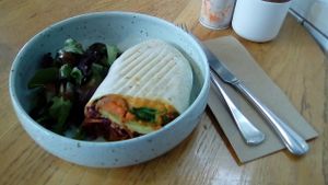 vegan wrap (from the cabinet) at Postal Service in Auckland