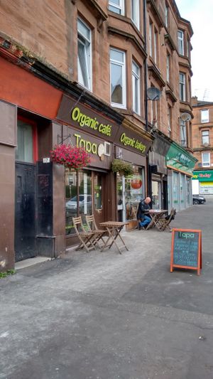 Exterior at Tapa Coffee and Bakehouse in Glasgow