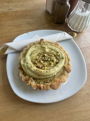Pistachio tart  at Tapa Coffee and Bakehouse in Glasgow