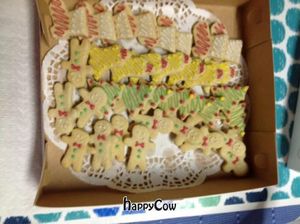 Christmas cookies at Sesamo Pasteleria Vegana in Lima