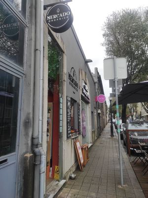 Outside at Mercado Orgânico in Porto