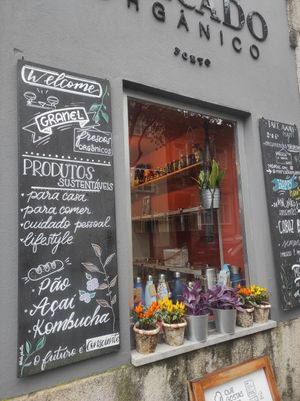 Outside at Mercado Orgânico in Porto