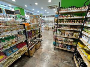 Inside at Zelen Bio Store in Sofia