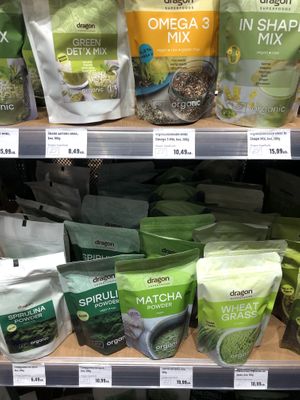 Health powders  at Zelen Bio Store in Sofia