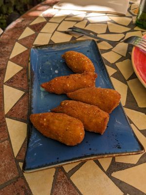 Croquetas veganas at Restaurante la Galana in Avila