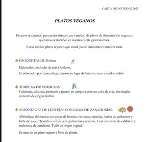 La tempura de verduras está espectacular. Las croquetas de boletus muy crujientes, pero eche de menos más sabor a boletus. Las croquetas muy tiernas y sabrosas. at Restaurante la Galana in Avila