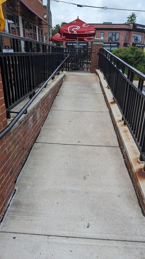 Exterior ramp for those that can't easily use steps at South Block in Vienna