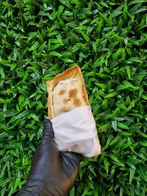 Deliciosas empanadas at Happy Vegan Coffee in Santiago