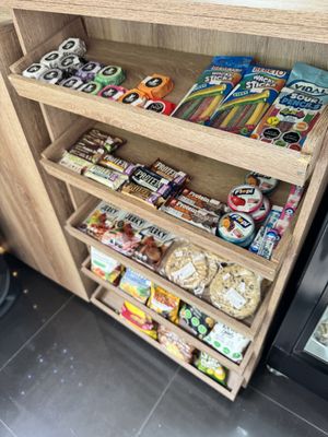 Grocery items  at Happy Vegan Coffee in Santiago