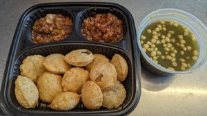 Pani puri at Chit Chaat Cafe in Vienna