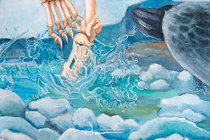 Las pinturas muestran comportamientos de cada uno de estos animales at Laura Torrico in Gijon