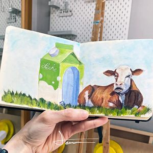 Obras de mi cuaderno de vacas at Laura Torrico in Gijon