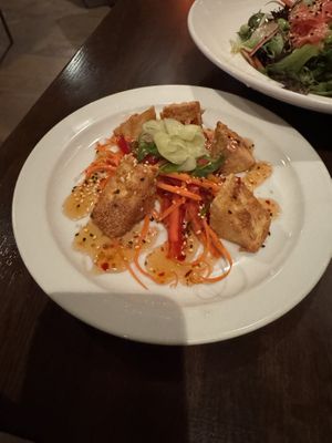 Fried tofu - sooo good #Veganuary at 21 Steps in Whistler