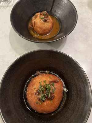 Kimchee steamed bun  at Six by Nico in Aberdeen