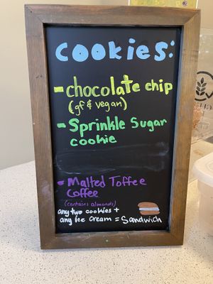 vegan (& gf!) cookie  at Swanky Scoop in Woodinville