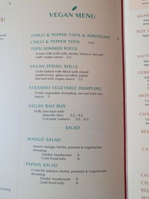 Menu at Non Restaurant in North London