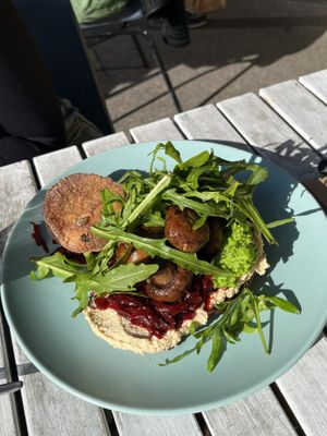 Care bear with hash brown  at Poke the Bear in Northcote