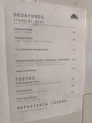 Carta at Ruda Café in Madrid