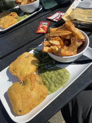 Seaweed wrapped tofu hits the spot.  at The Old Boat House in Amble