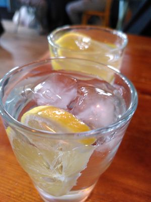 Glass of water (May 2025) at The Old Boat House in Amble