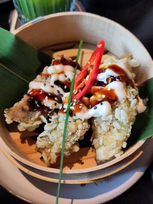 Soyo Tempura (Auberginen in Reiscrisp) at SOYO - Restaurant & Bar in Landshut