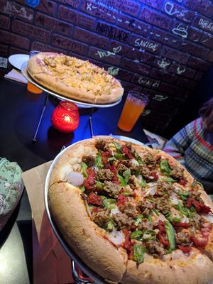 Vegan Figaro and vegan chick'n bakon ranch at The Pie in Ogden