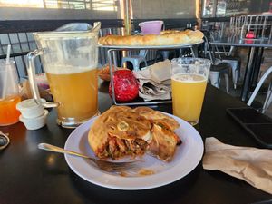 Vegan Calzone with Vegan cheese pull aparts at The Pie in Ogden