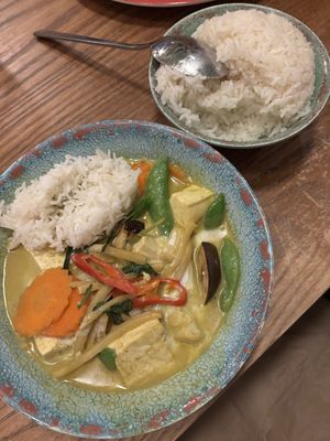 Green curry & jasmine rice | September ‘25  at Rosa's Thai Cafe in Cardiff