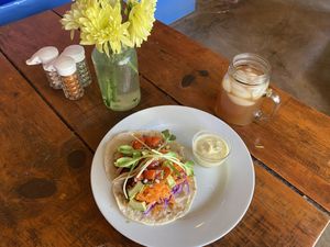 Raw walnut tacos  at Pura Vida in Todos Santos