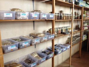 Dried goods and nuts at Pura Vida in Todos Santos
