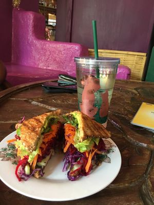 Veggie Panini with Pesto  at Pura Vida in Todos Santos