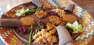 Vegan injera 😍 at Addis Abeba in Trier