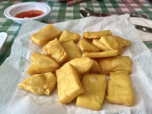 Crispy tofu  at Shwe Burmese Restaurant in Rensselaer