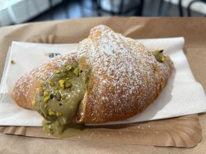 Vegan pistachio croissant at Grey Kaffee in Vienna