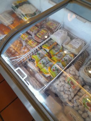 Products in the frozen section at An Buffet Chay - Ăn Chay Vì Sức Khoẻ in Vung Tau