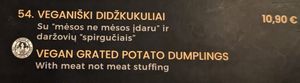 Menu at Bernelių Užeiga - Gedimino in Vilnius
