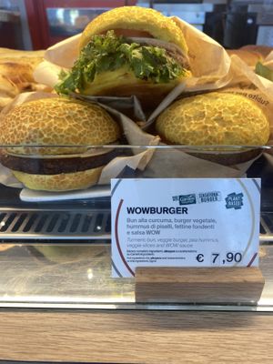 Vegan burgers   at MXP - Caffe Kimbo in Bergamo
