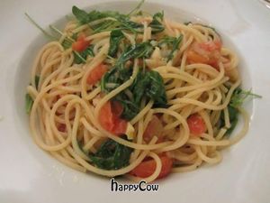 Homemade Spaghetti with rocket leaves (without cheese) at Michelangelo in Saarbrucken