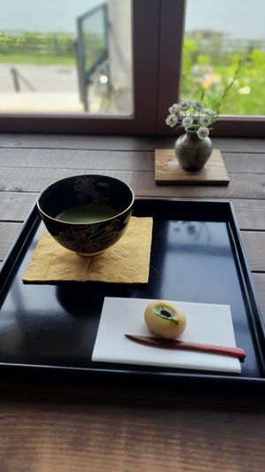 Matcha and sweets at Tea Shop Yūhi - ティーショップ夕日 in Hokkaido